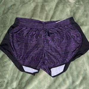 Soffe Juniors' Training Fundamentals Team Shorty Shorts, purple/black, sz M low